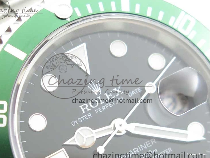 0512 Neat Submariner 16610 LV Green No Rehaut Engraving 904L Steel ARF1:1 Best Edition on SS Bracelet SH 2955